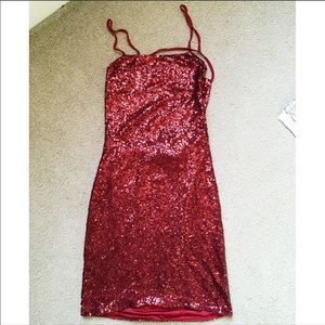 Love Culture Burgundy Sequin Dress